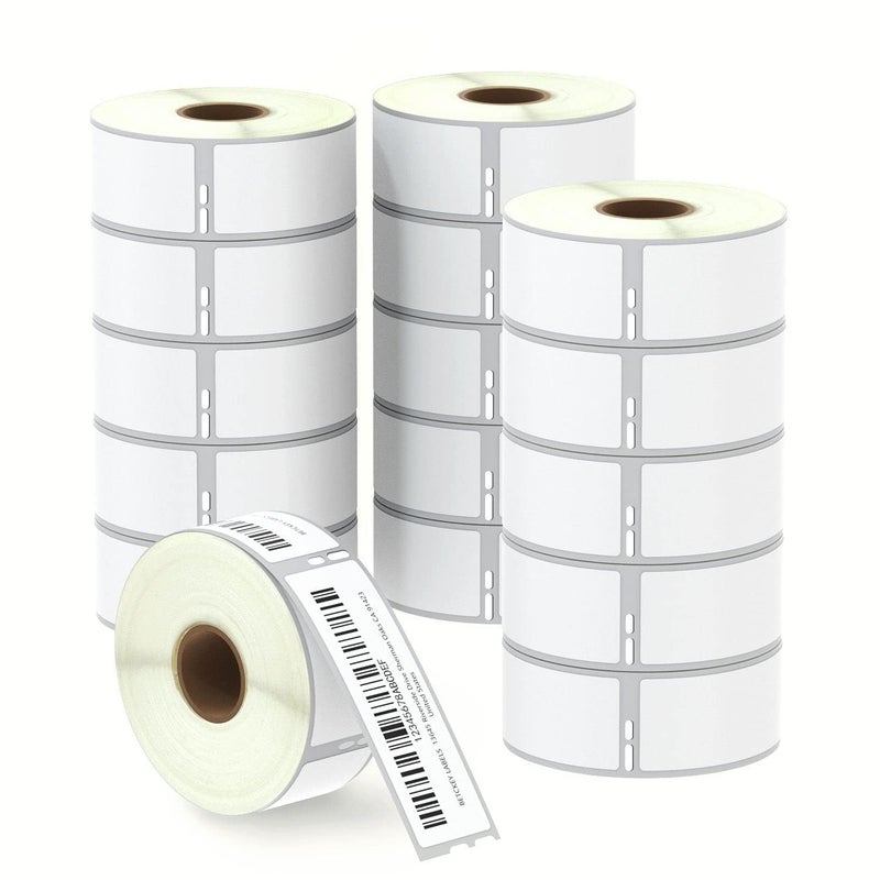 BETCKEY - Compatible DYMO 30252 (1-1/8" x 3-1/2") Address & Barcode Labels - Compatible with DYMO Labelwriter 450, 4XL, NOT Fit 550 & 5XL [16 Rolls/5600 Labels] - Image 1